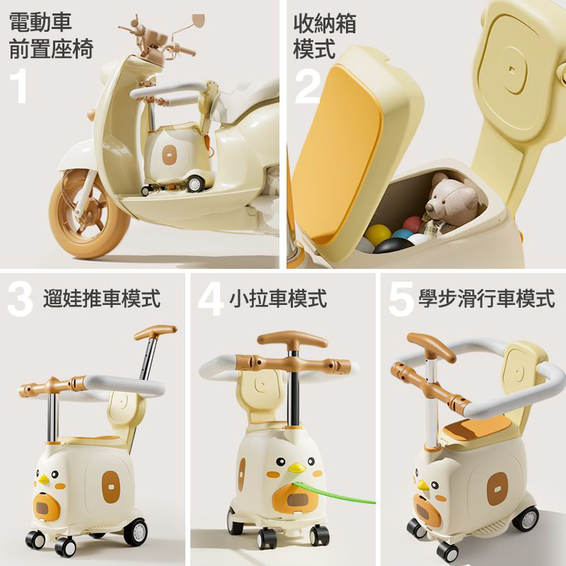 【德國Rukka】電動車兒童安全座椅｜可推行設計｜寶寶專屬收納｜加大腳踏穩固防側翻，讓寶寶坐得穩穩當當！